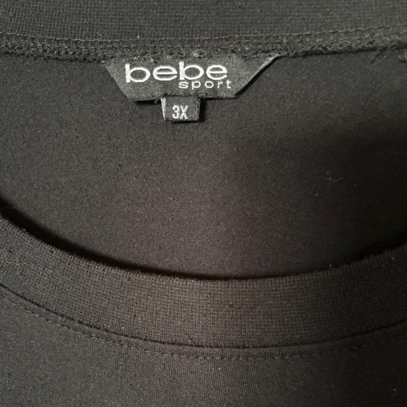 Bebe Long Sleeve Cotton Top with Copper Sequins spelling bebe - 3X - Picture 5 of 8